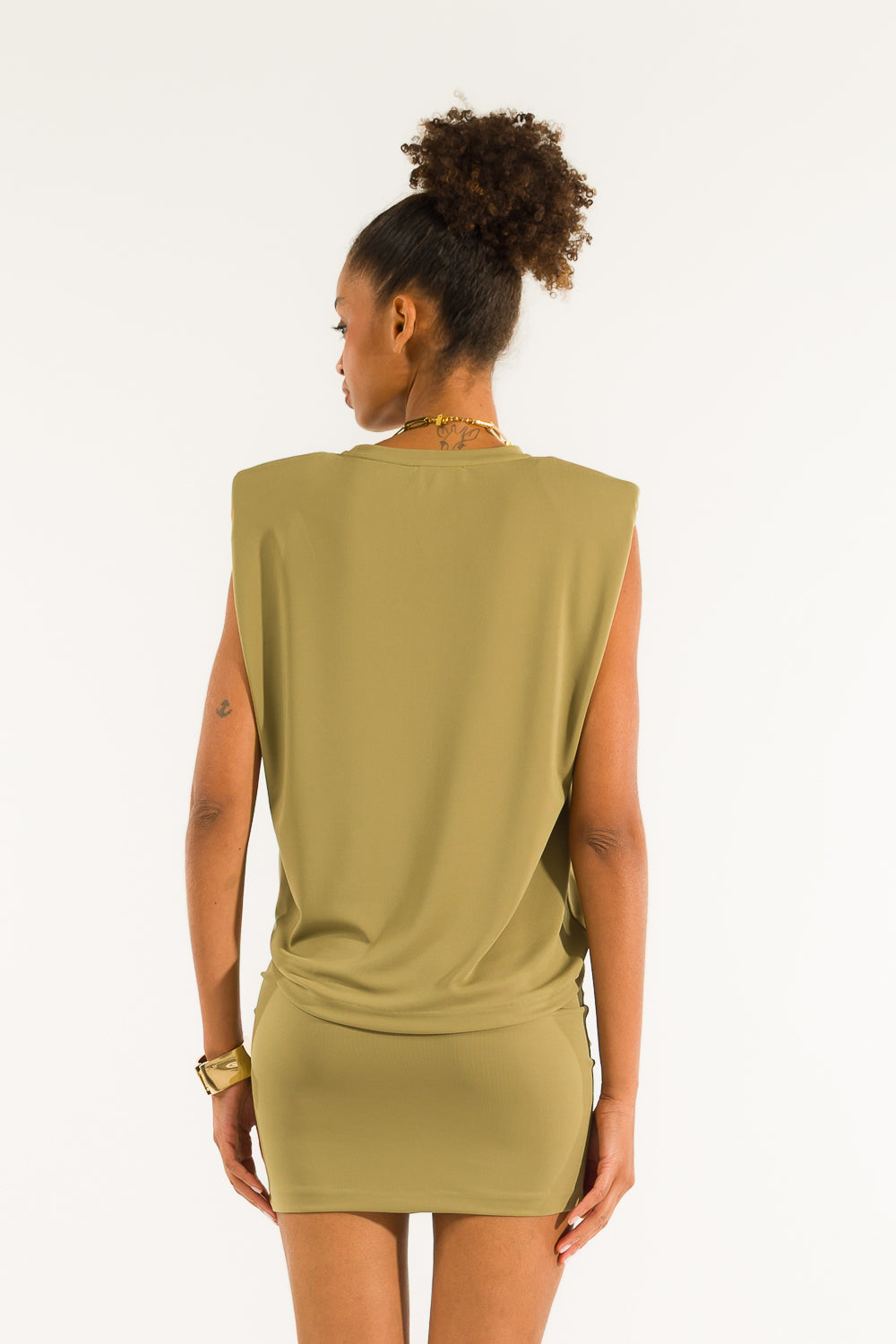 T-shirt Spalline Verde Oliva