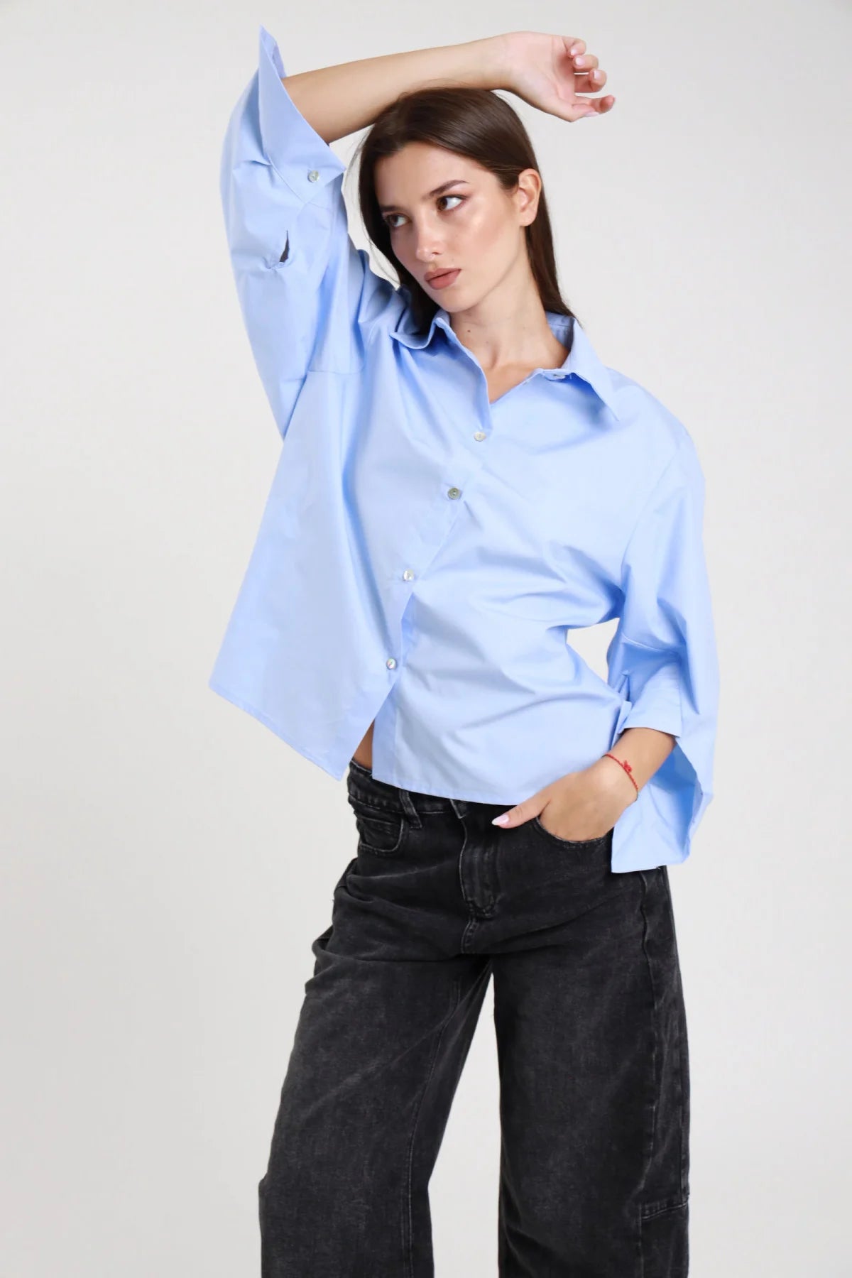 Camicia Over Maniche 3/4
