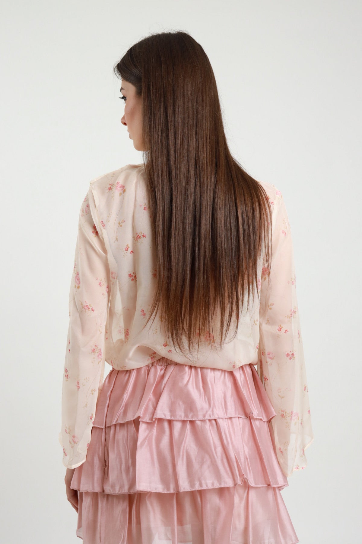 Blusa Volant e Fiori