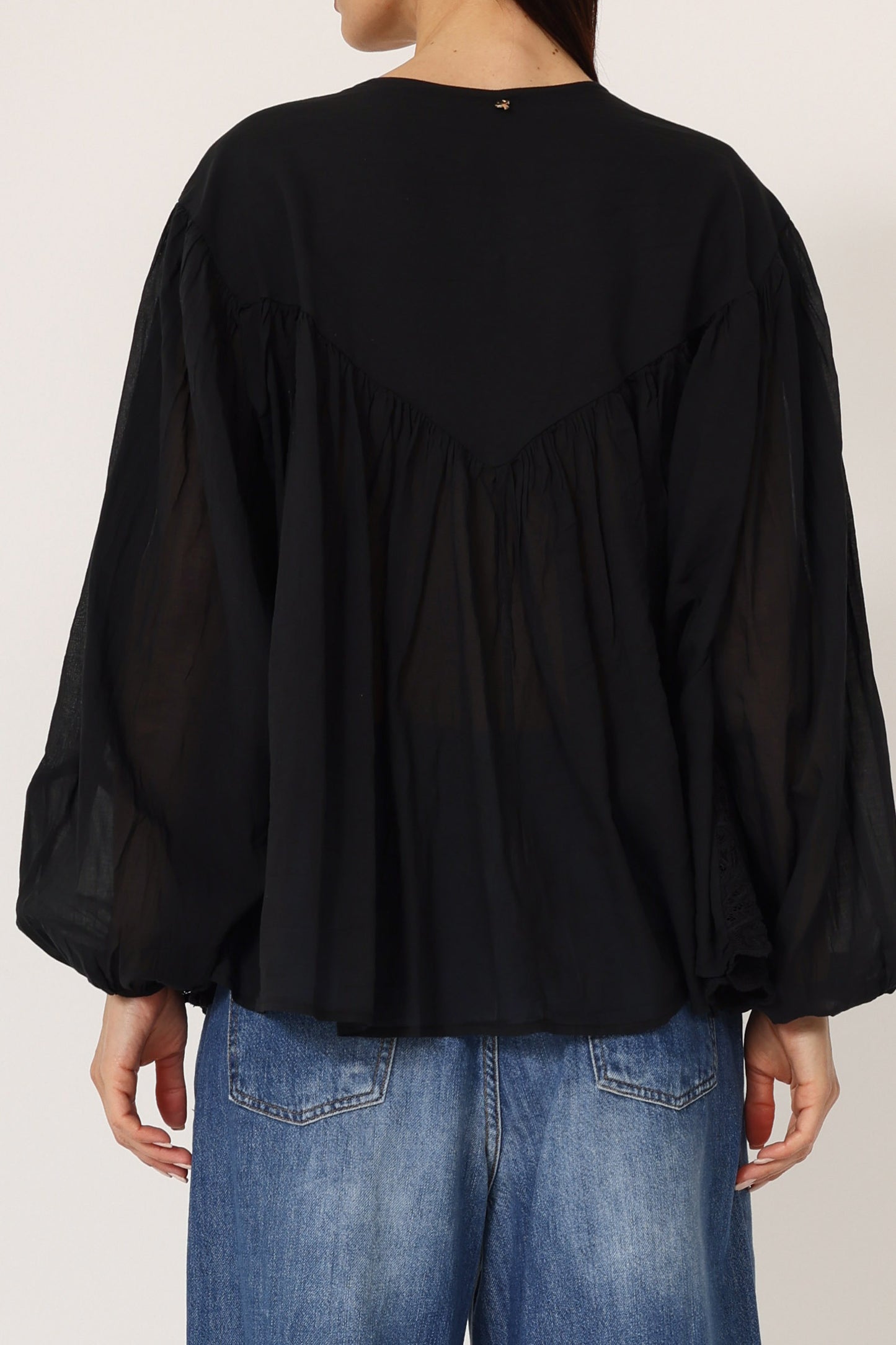 Camicia con parte in pizzo