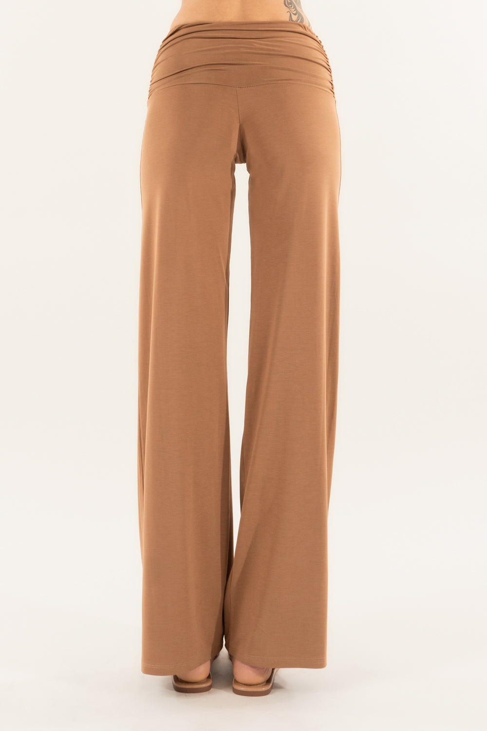 Pantalone Palazzo Arricciato Cammello