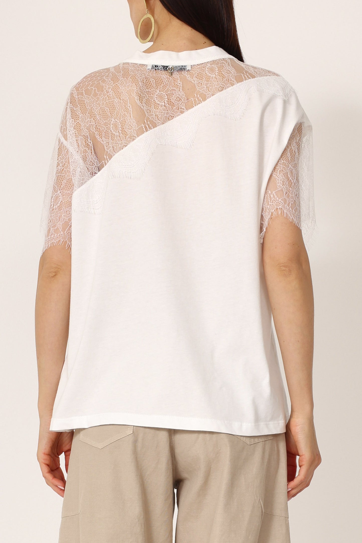 T-Shirt con Pizzo Floreale – Philia Loft