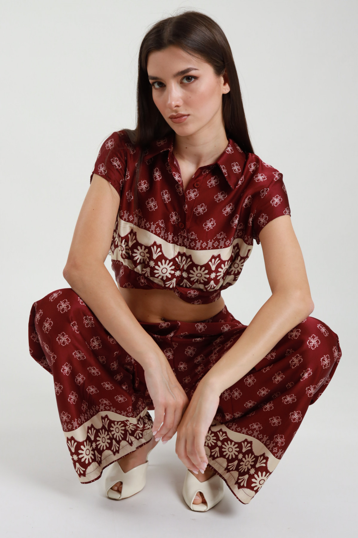 Camicia Crop Fantasia