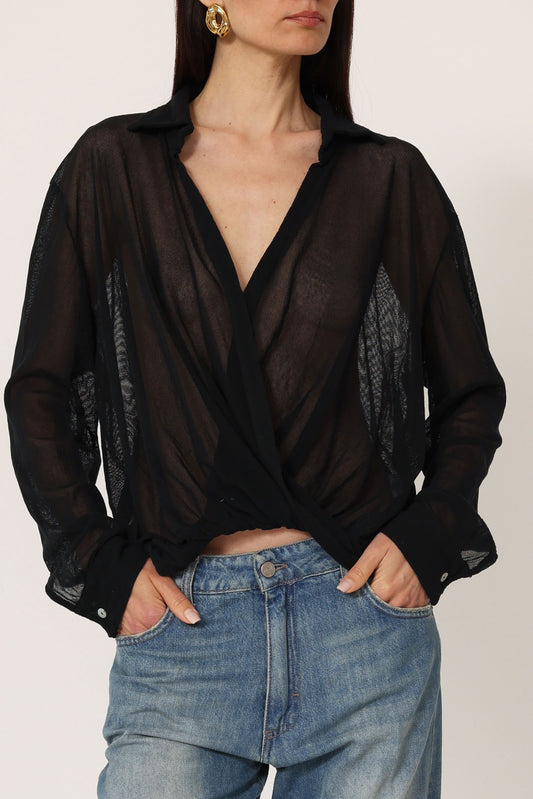 Camicia semi trasparente