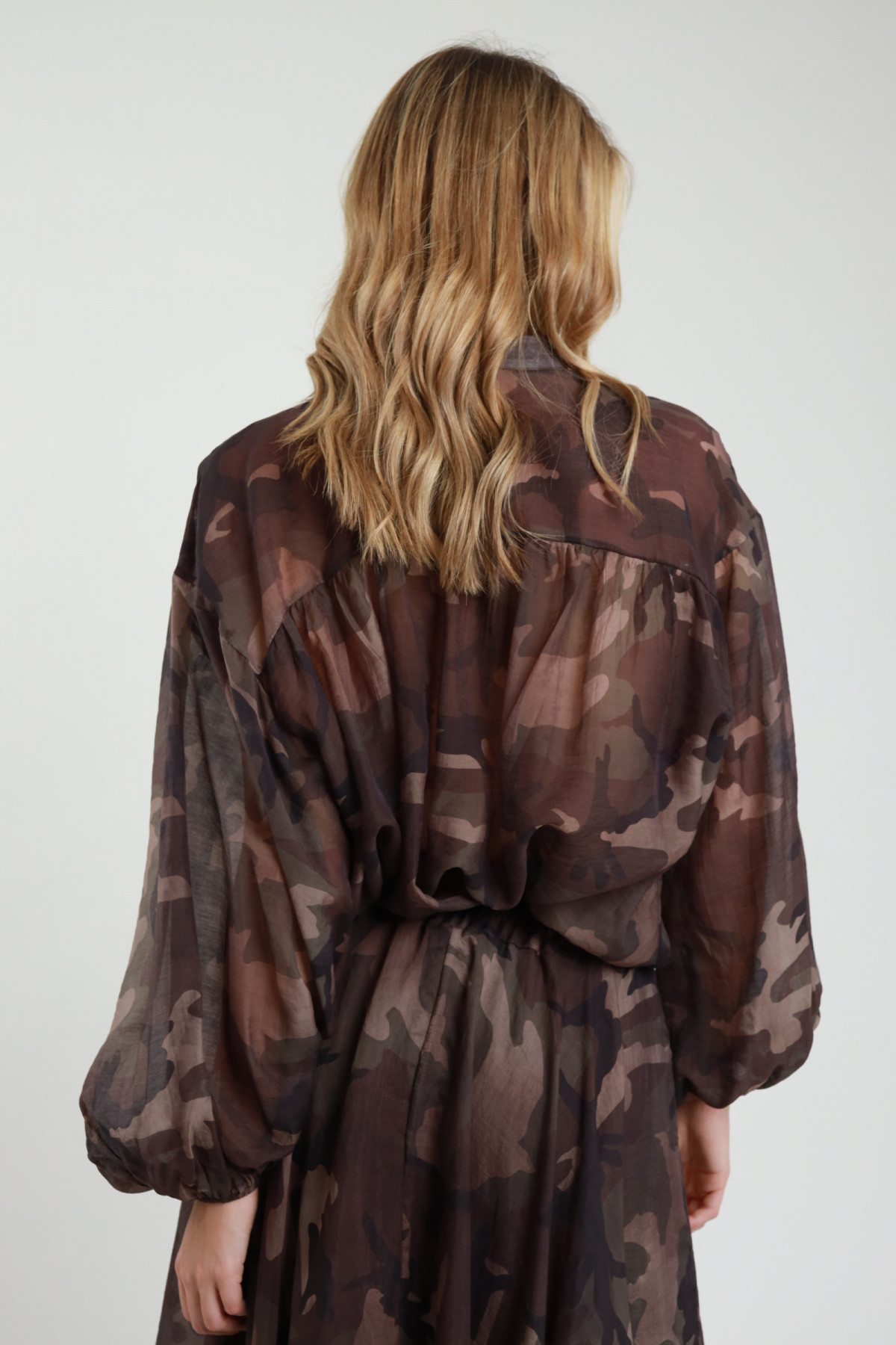 Camicia mimetica tasca paillettes Susy Mix