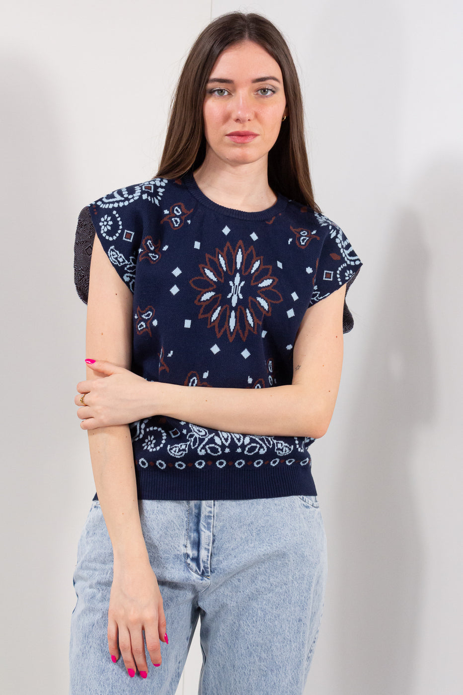 Maglia Senza Maniche Stampa Bandana