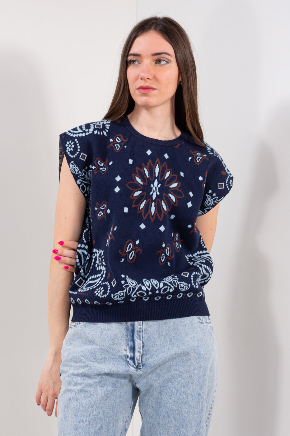 Maglia Senza Maniche Stampa Bandana