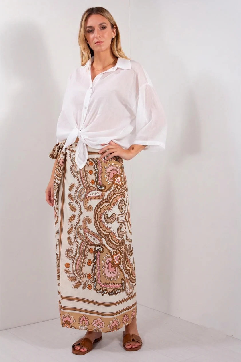 Gonna Lunga Stampa Paisley e Tropicale – DUDA