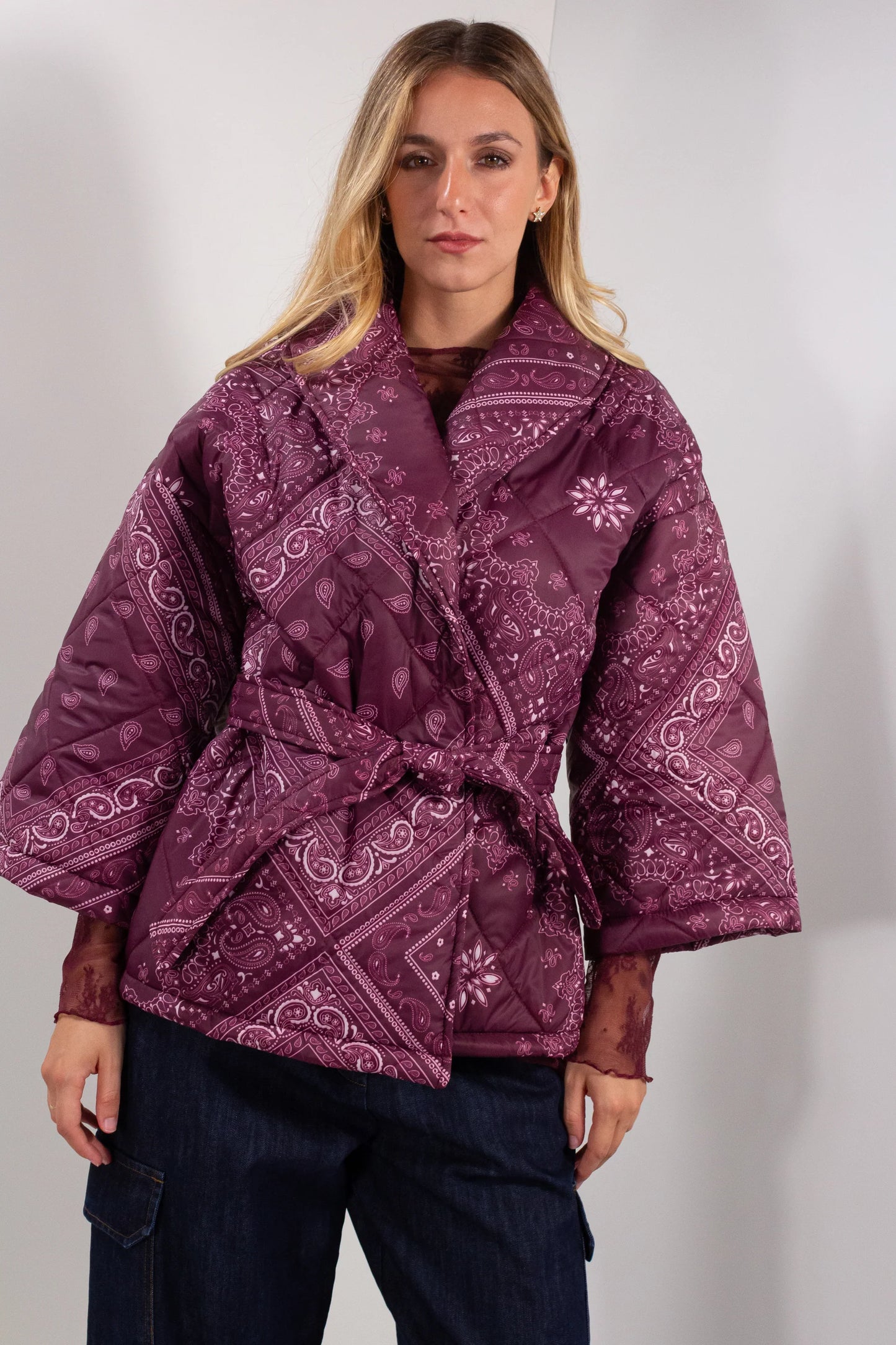 Giacca Kimono Trapuntata Paisley – DUDA