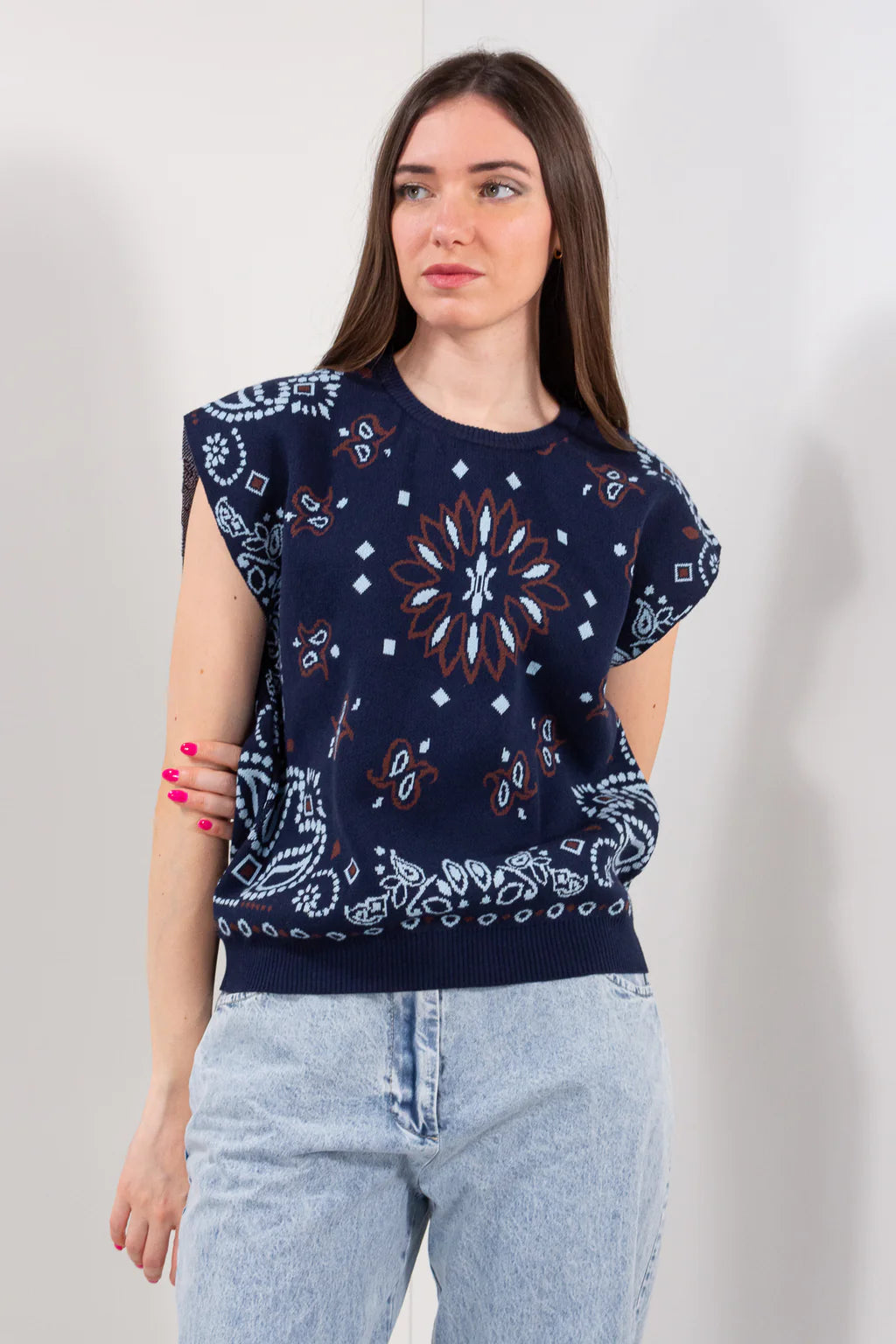 Maglia Senza Maniche Stampa Bandana