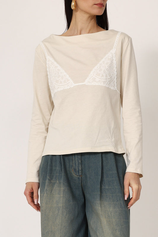 Maglia Ricamo Top