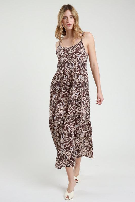 Abito Lungo Fantasia Paisley