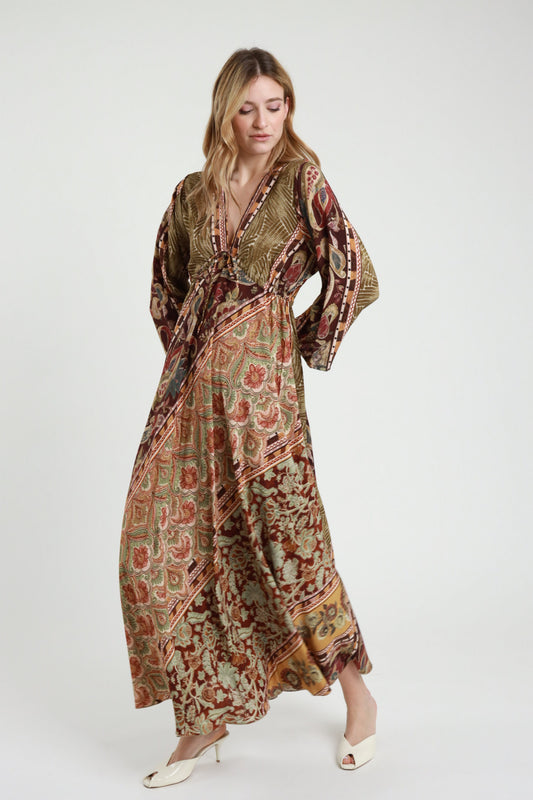 Abito Lungo Fantasia Paisley Donna | Susy Mix