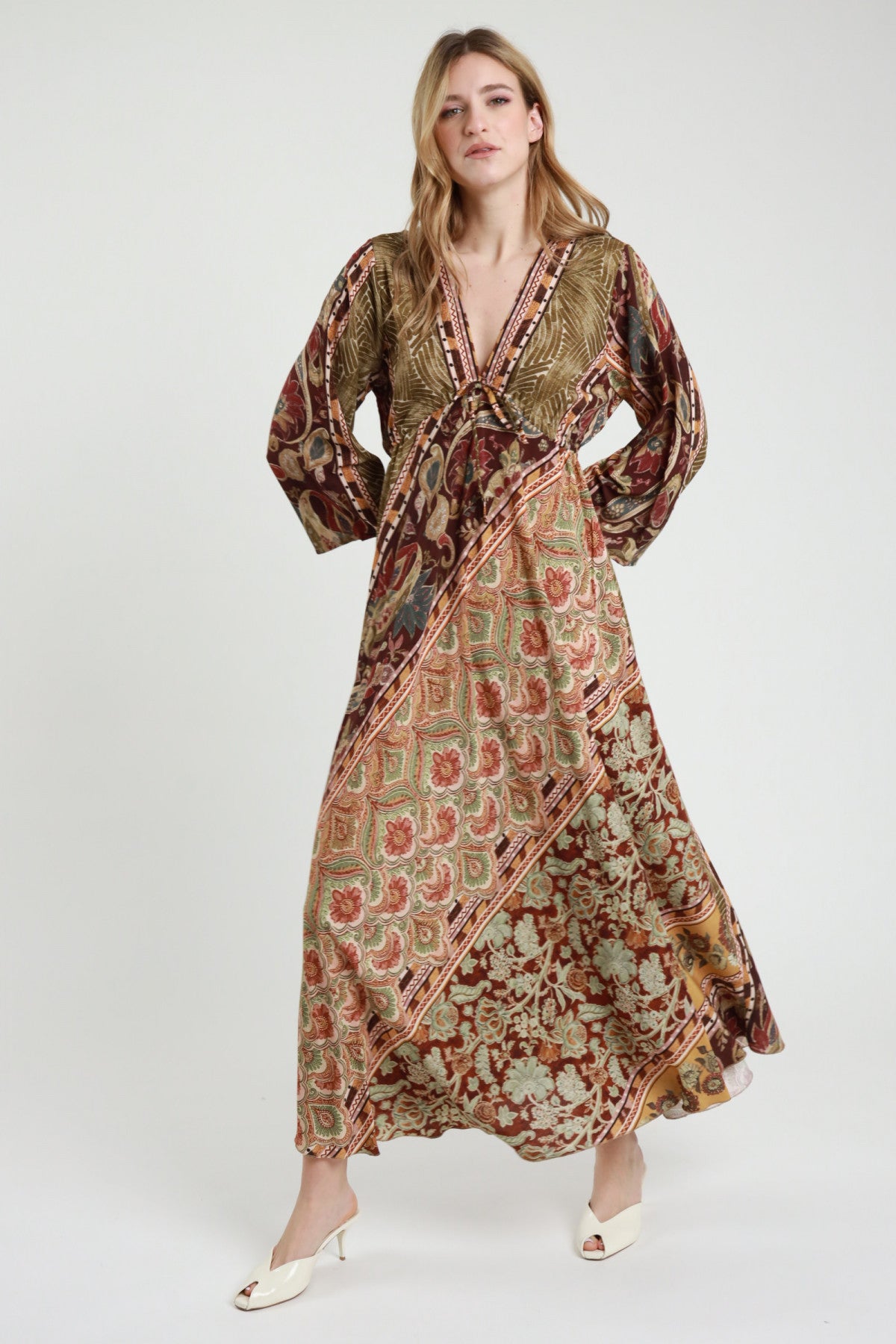 Abito Lungo Fantasia Paisley Donna | Susy Mix