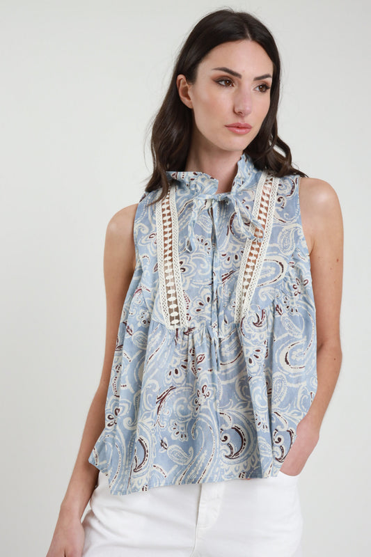 Blusa Smanicata Passamaneria