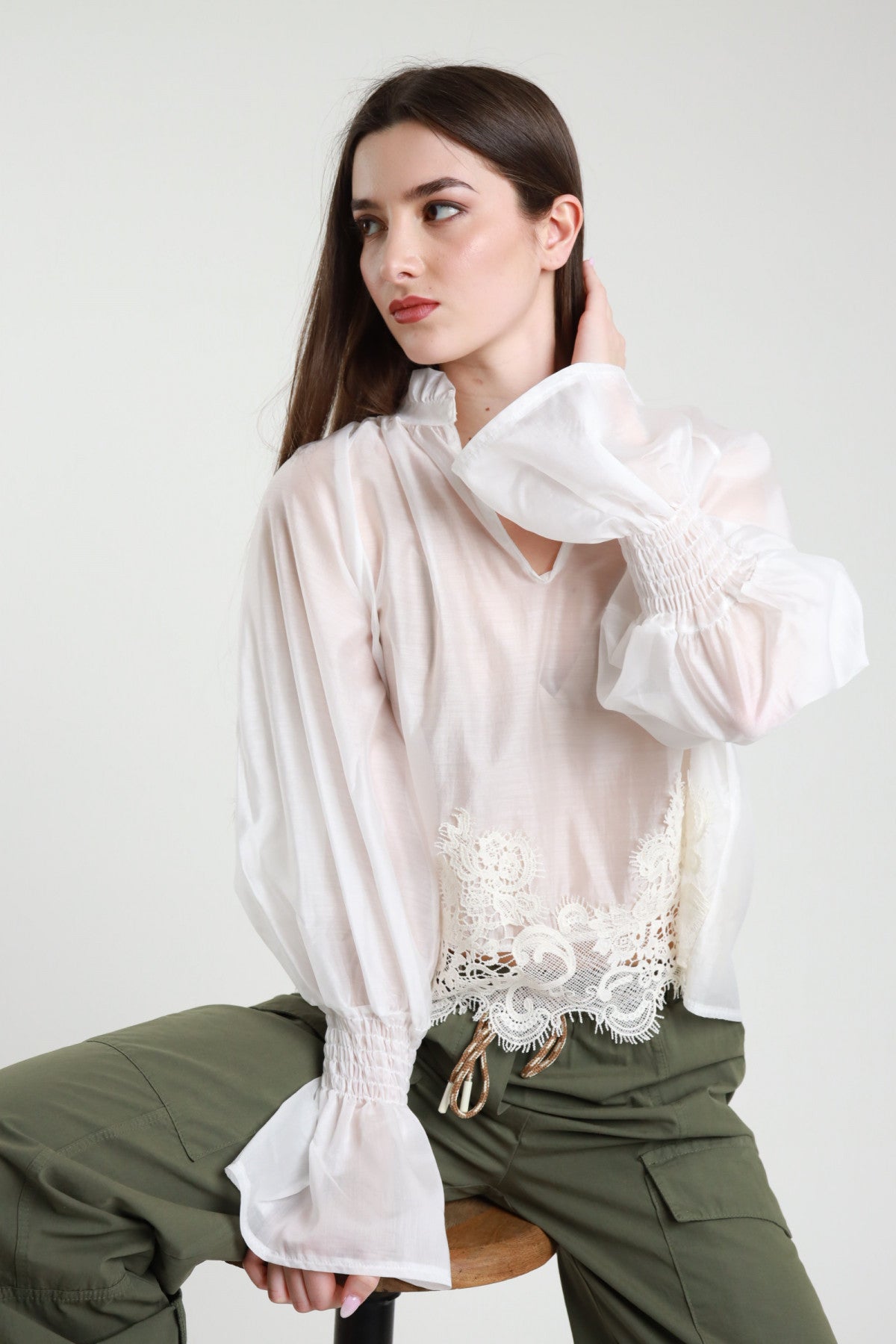 BLUSA CON PIZZO Susy Mix