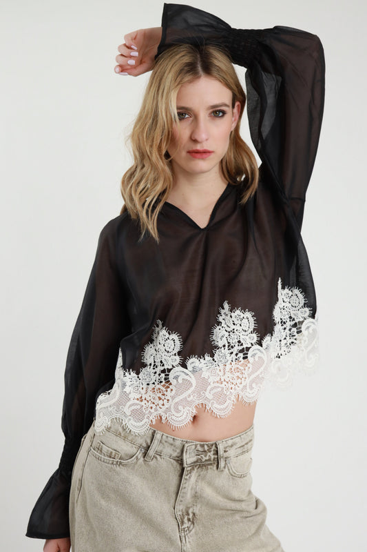 BLUSA CON PIZZO Susy Mix