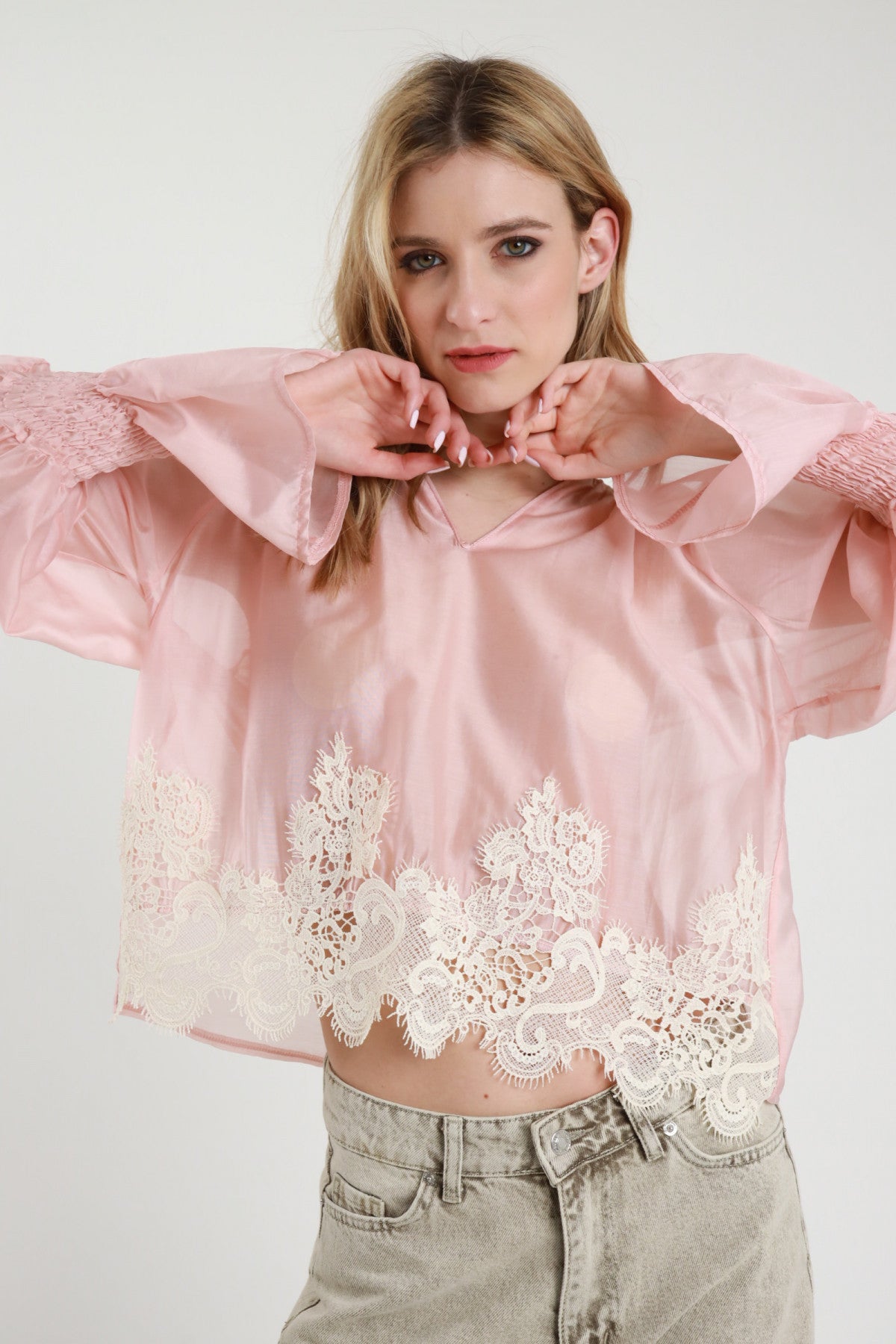 BLUSA CON PIZZO Susy Mix