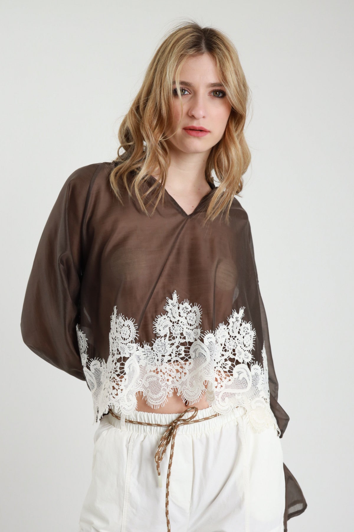 BLUSA CON PIZZO Susy Mix