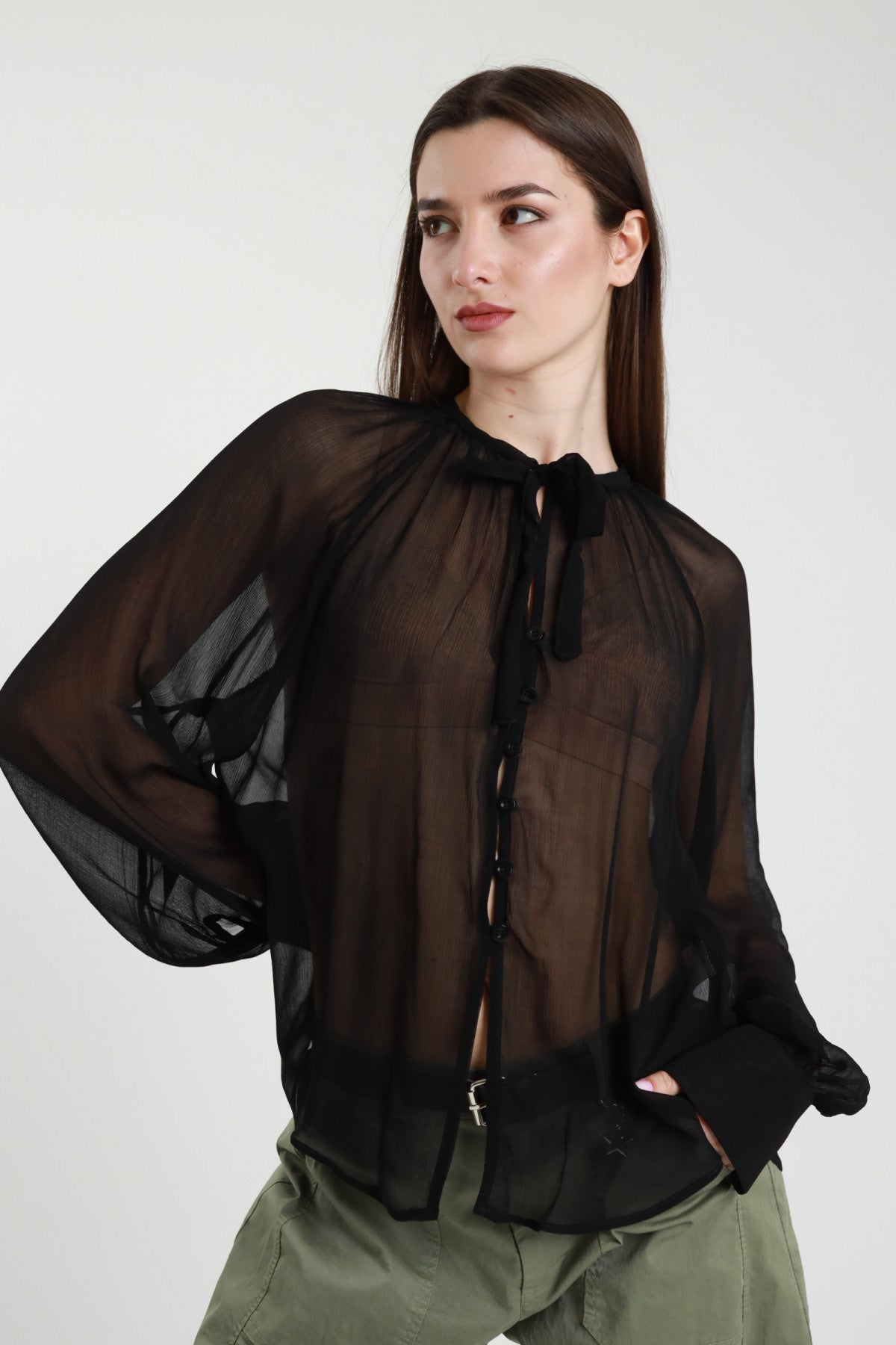 CAMICIA GEORGETTE DI VISCOSA