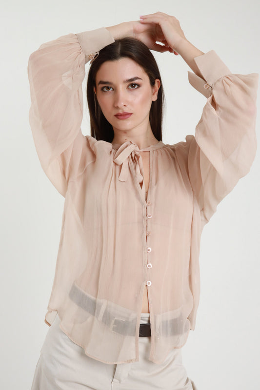 CAMICIA GEORGETTE DI VISCOSA