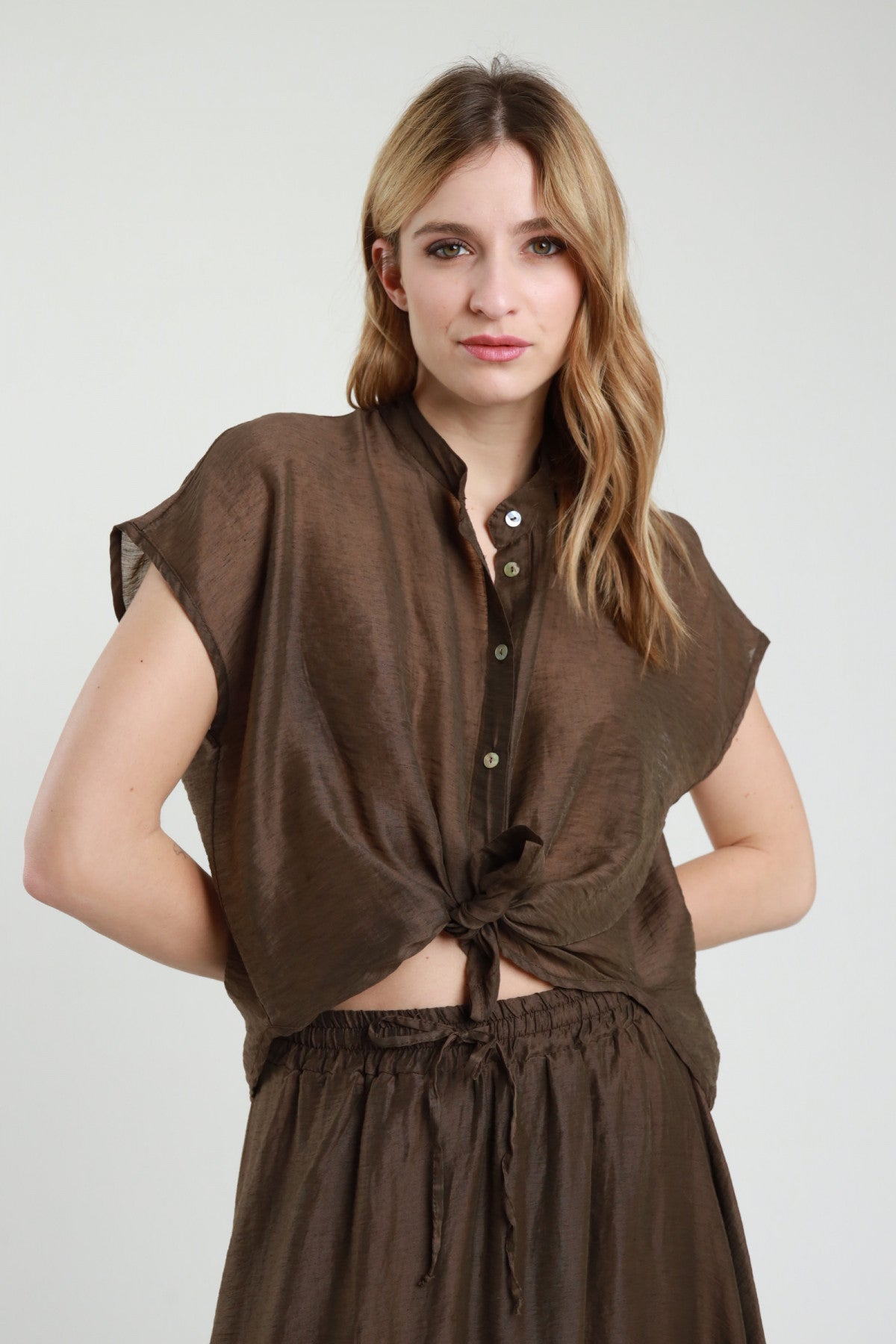 Camicia Coreana in Lino