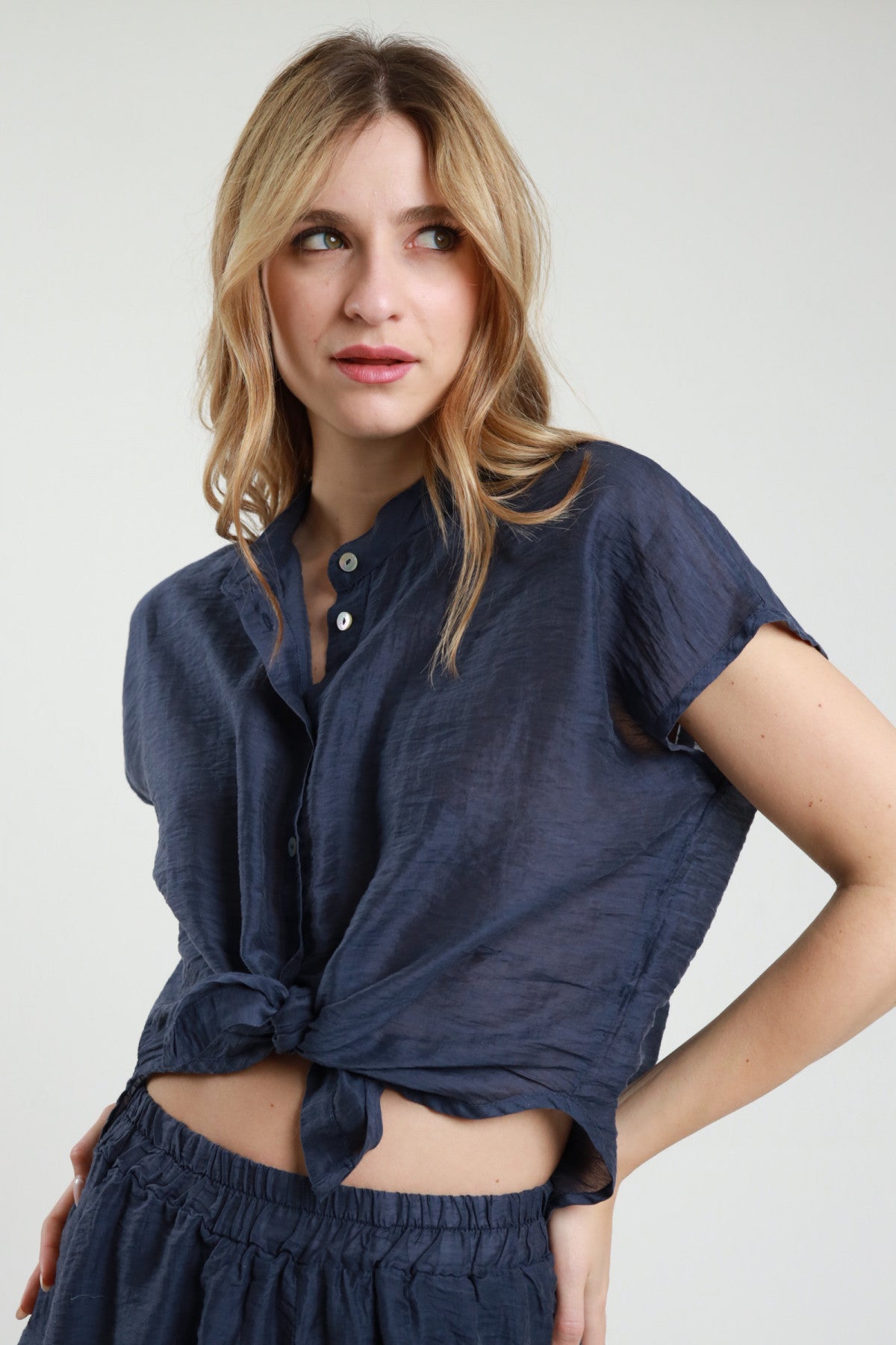 Camicia Coreana in Lino