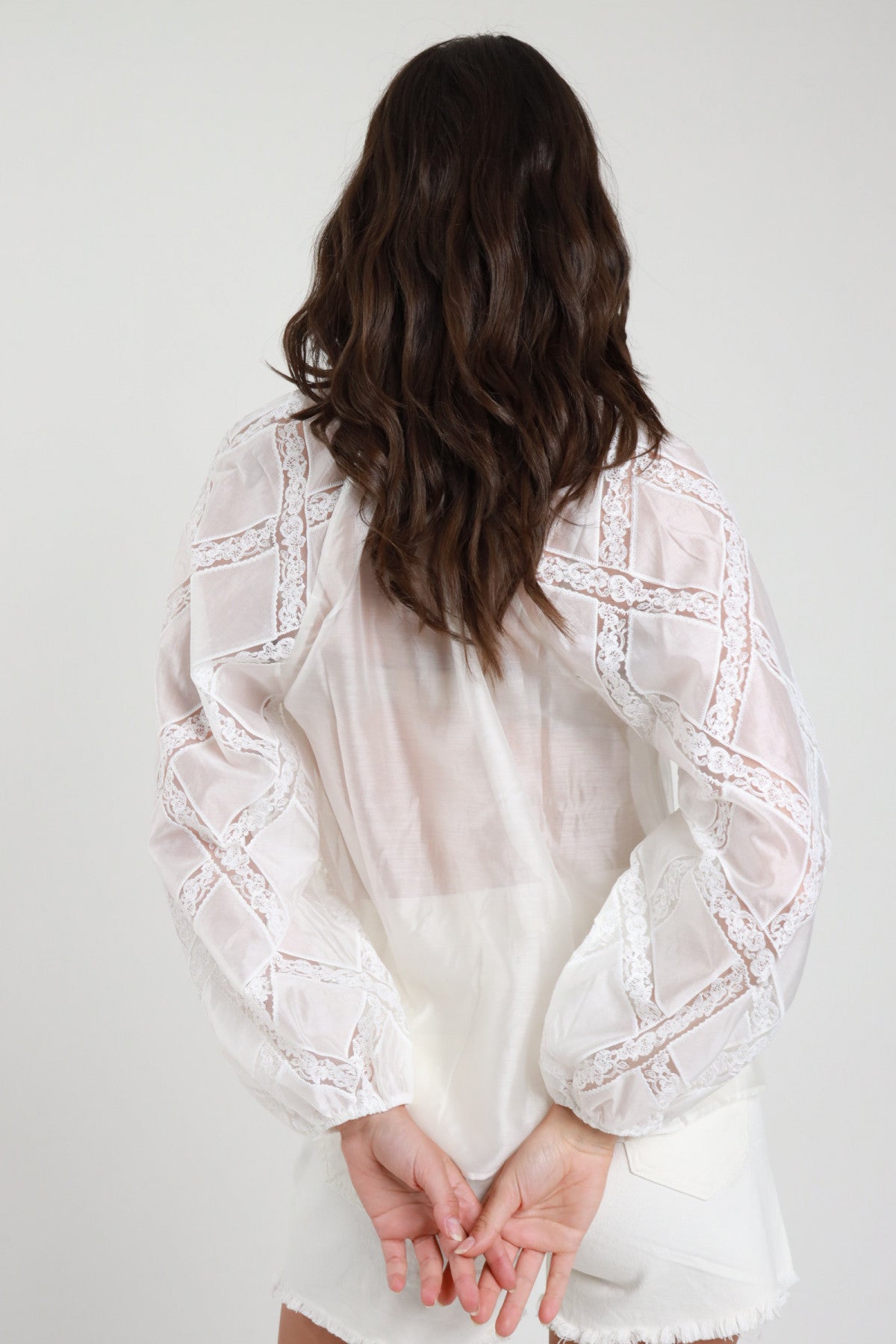 Blusa Maniche Pizzo