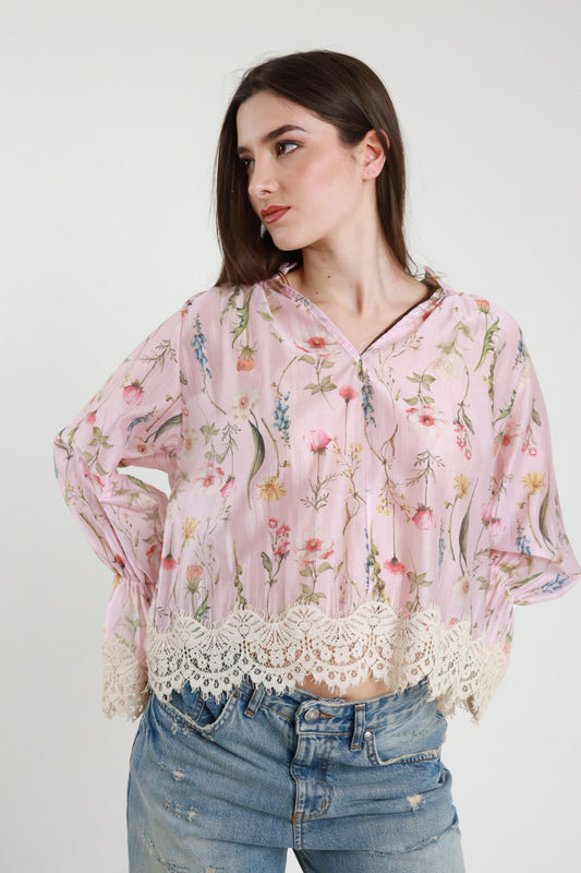 BLUSA FIORI MACRAMÈ Susy Mix