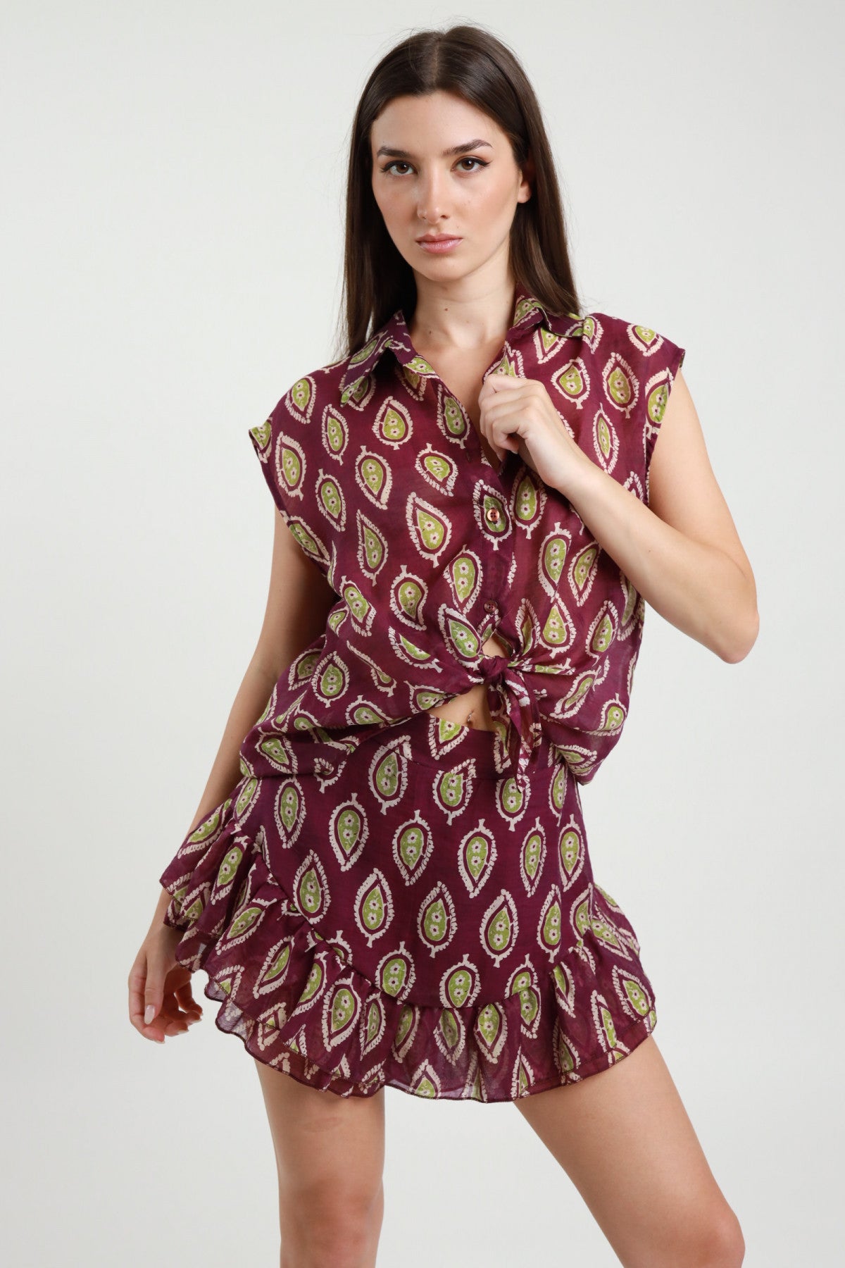 Camicia in Fantasia Paisley con Nodo