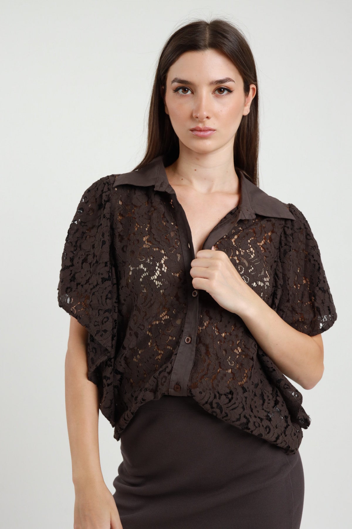 Camicia in Pizzo Floreale