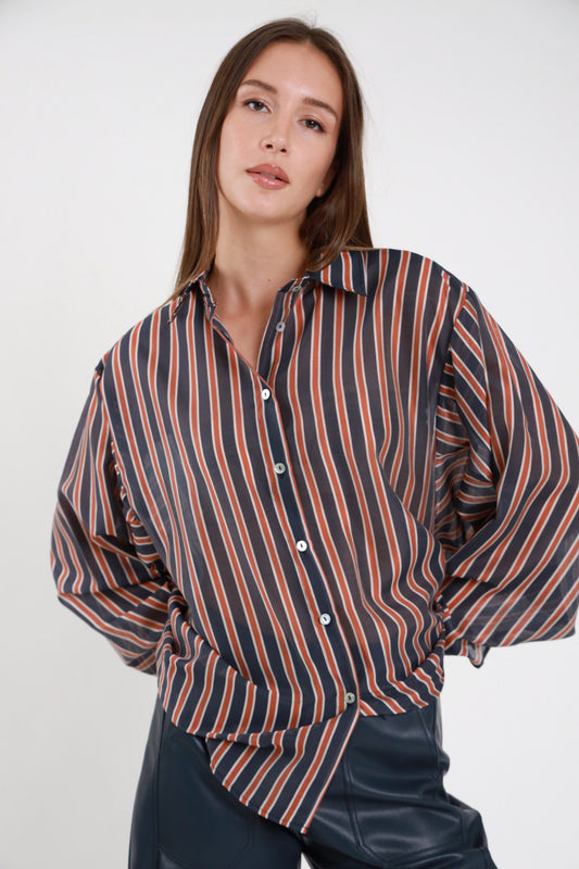 Camicia Righe Oversize