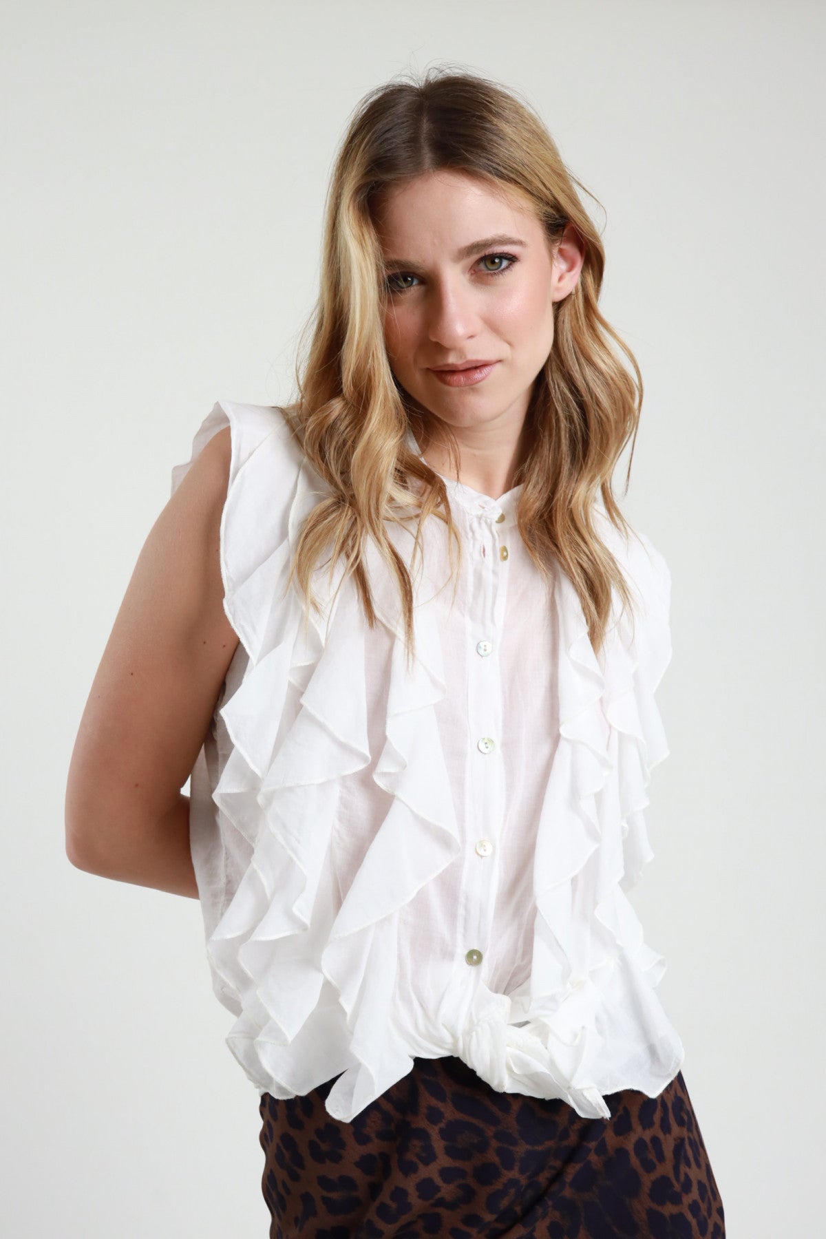 Camicia Smanicata con Volant – Susy Mix