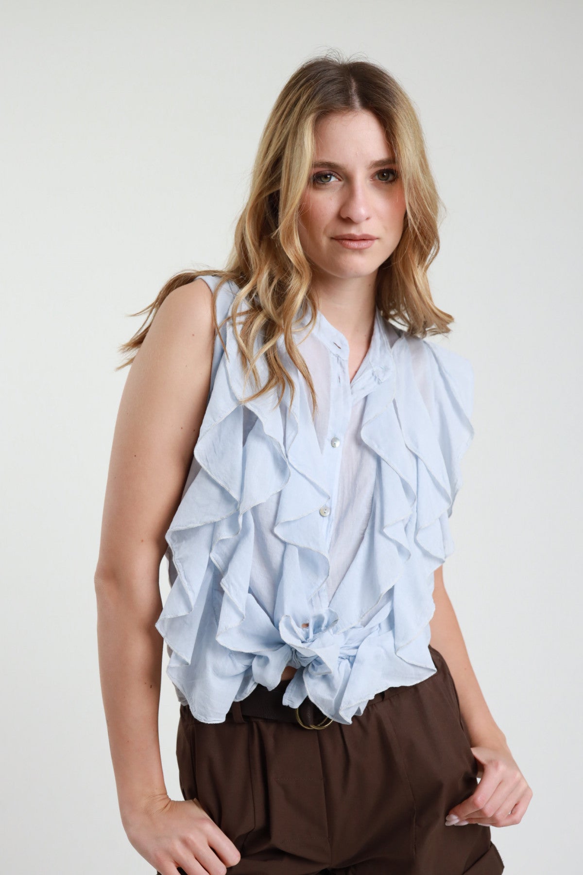 Camicia Smanicata con Volant – Susy Mix
