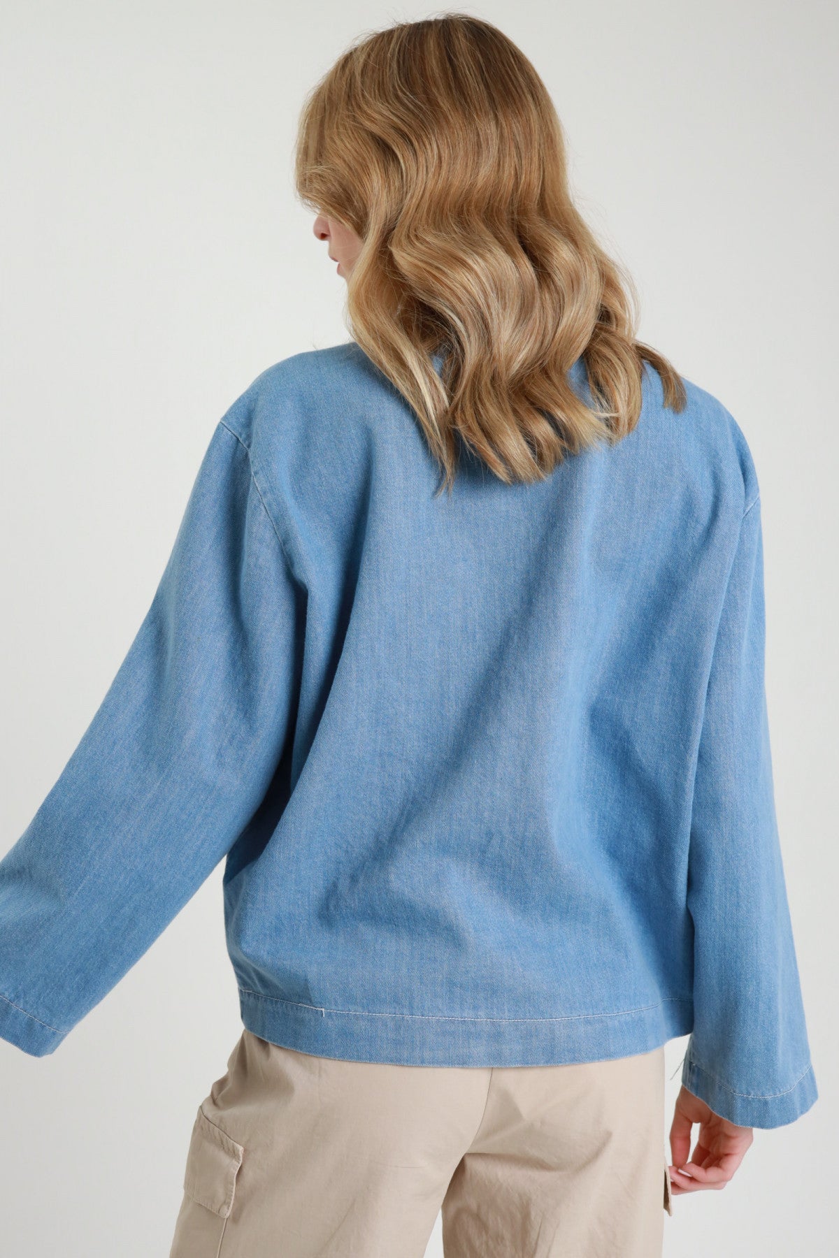 GIACCA DENIM CON ALAMARI