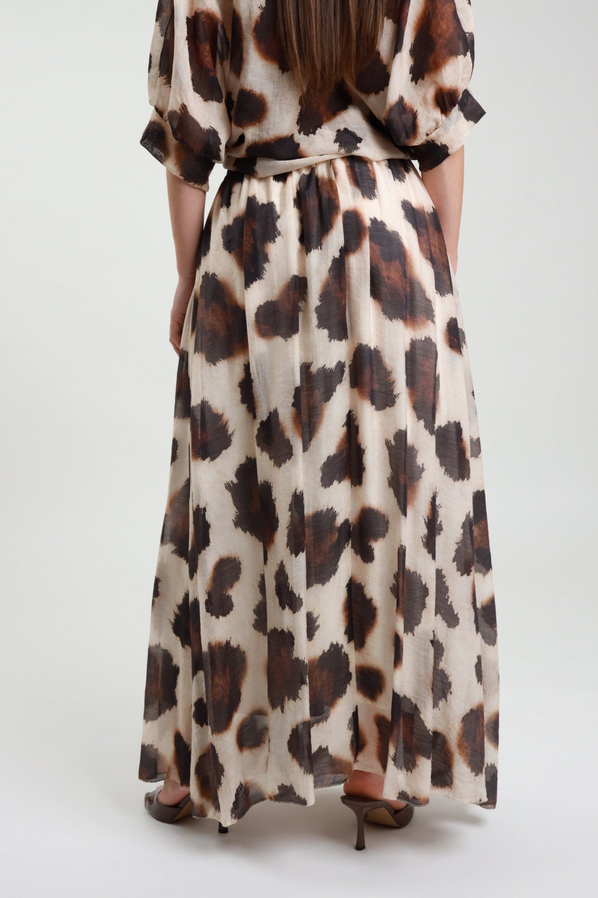 Gonna animalier Susy Mix – vista posteriore con spacco laterale