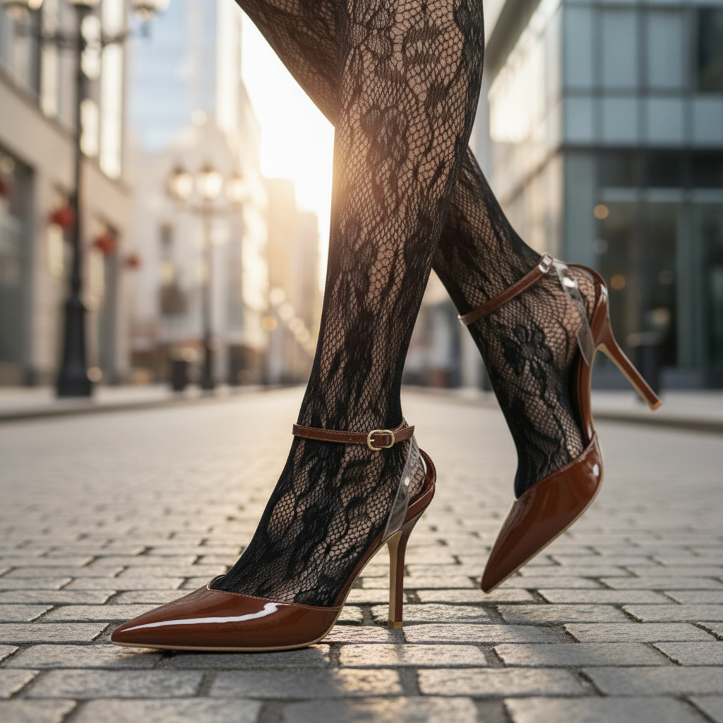 Scarpe decolté donna Camilla vista laterale sfondo urbano - Poeticafashion