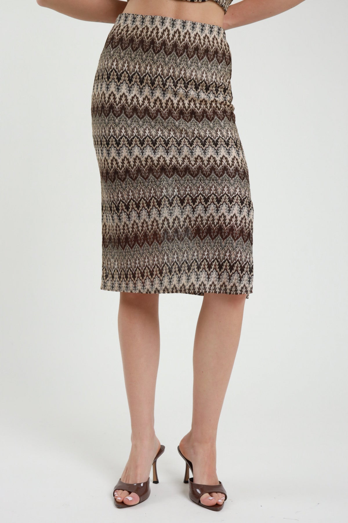 Gonna Longuette Fantasia Chevron Lurex – Susy Mix