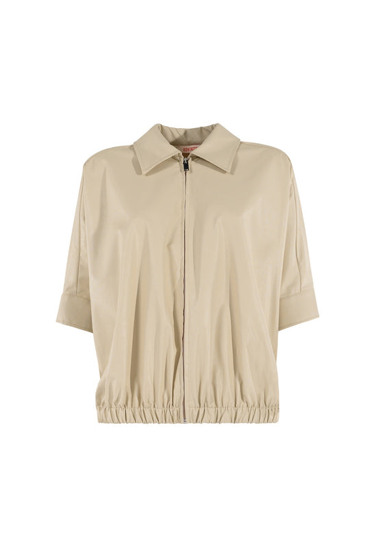 Bomber ecopelle Avorio Kontatto