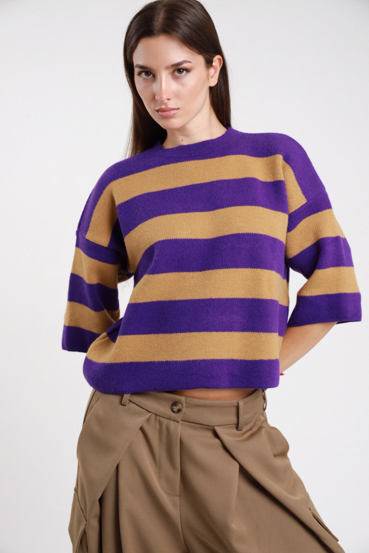Pullover Scatola a Righe