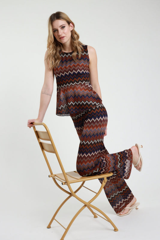 Pantalone Multicolor Zig-Zag