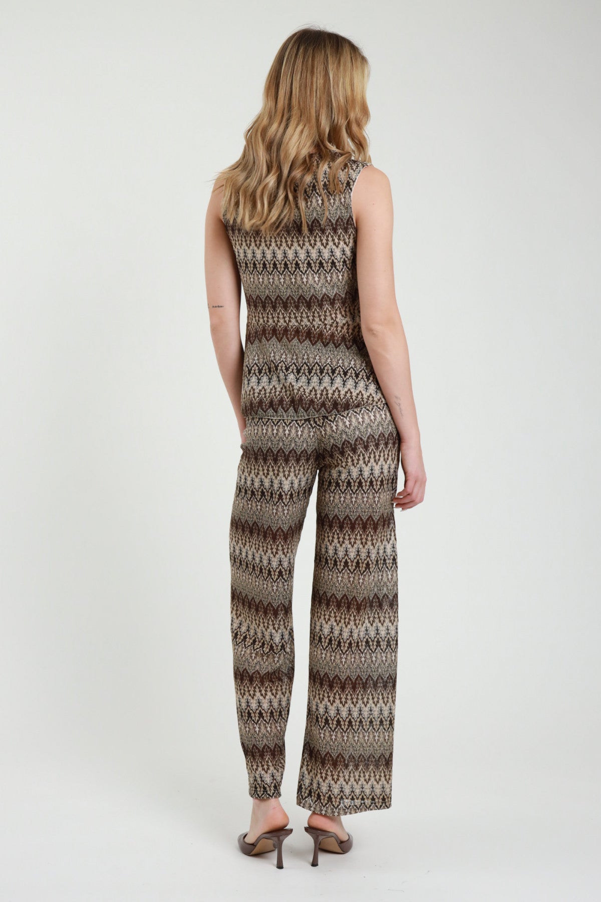 Pantalone Palazzo Fantasia Chevron – Susy Mix