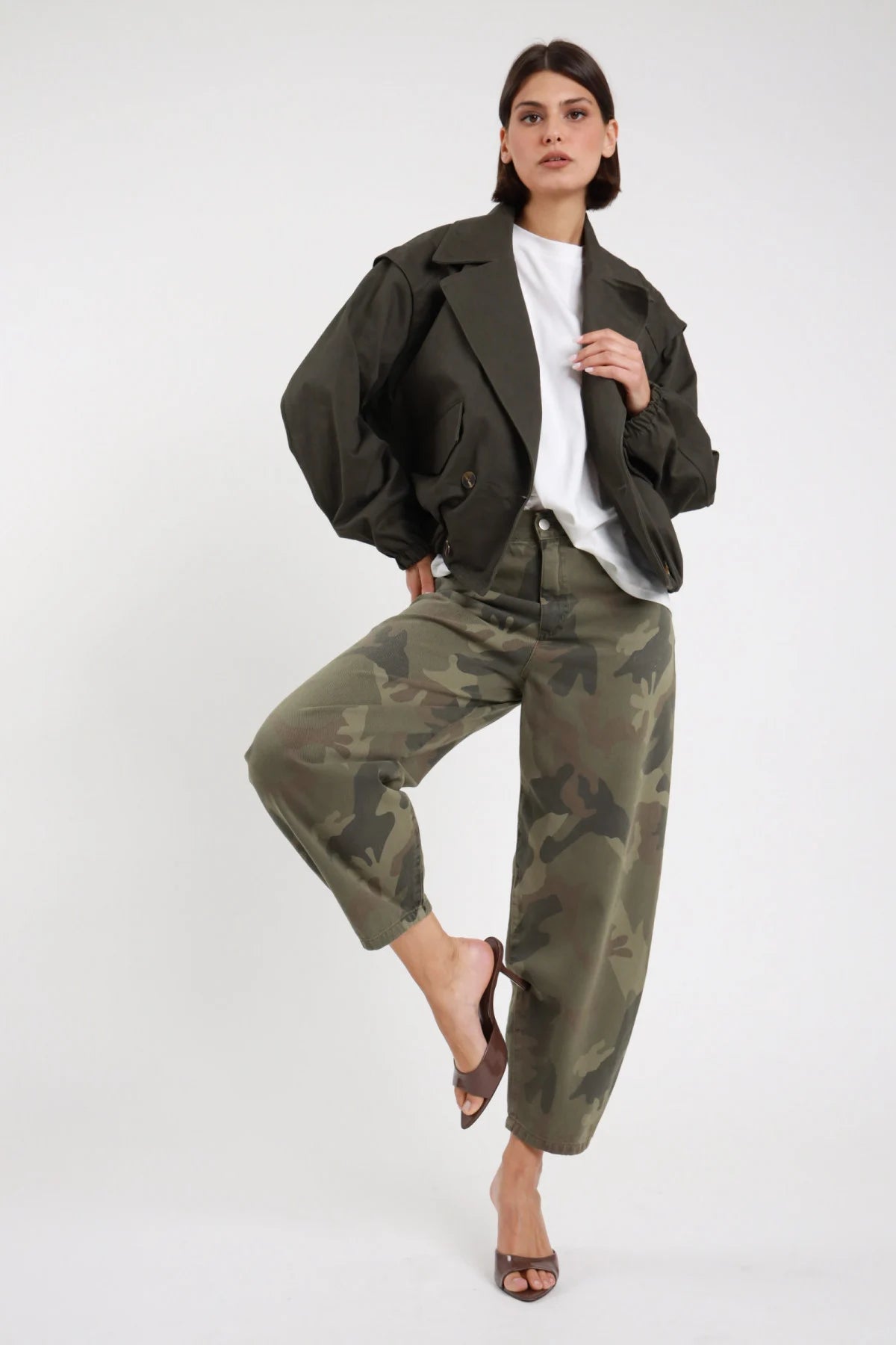 Jeans stampa militare