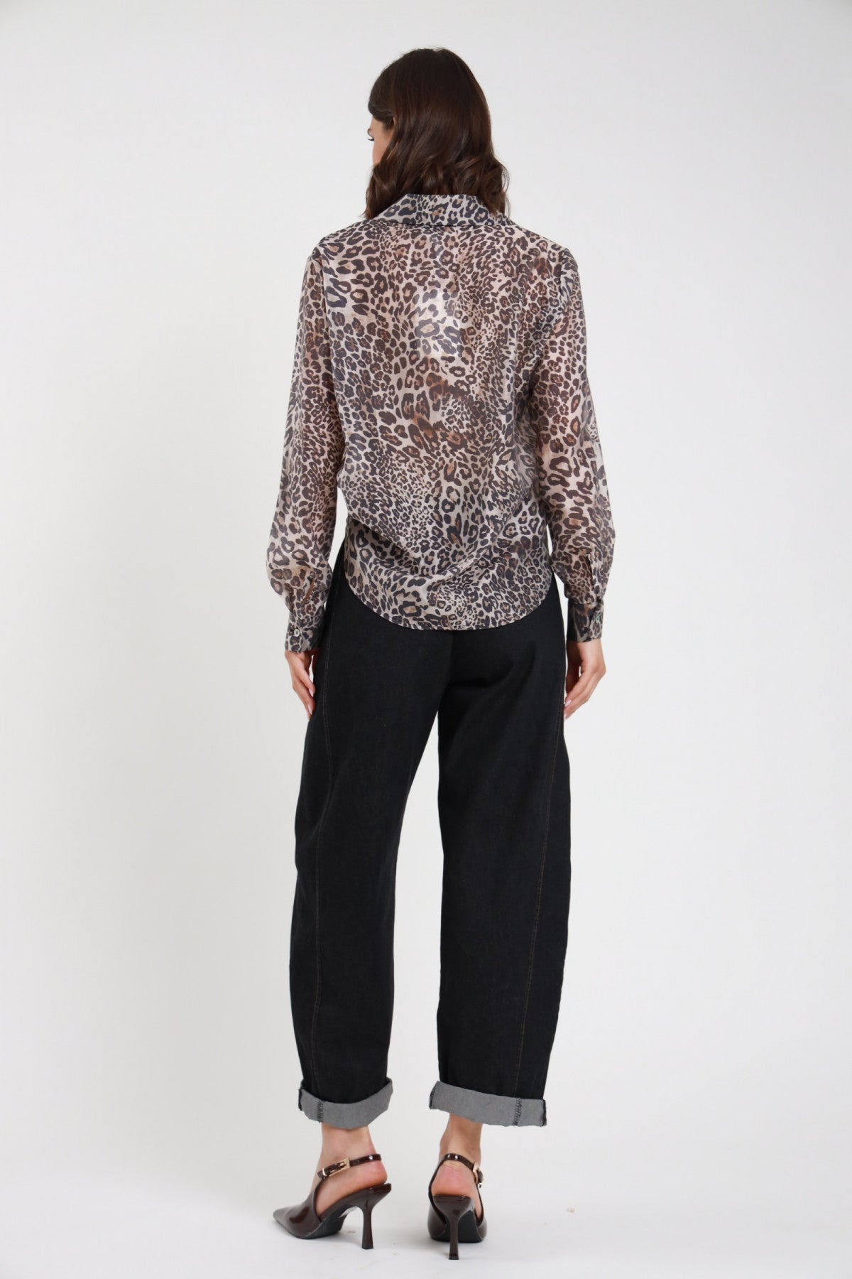 Jeans Stellina denim nero gamba larga donna Susy Mix Pre-Fall - vista posteriore intera