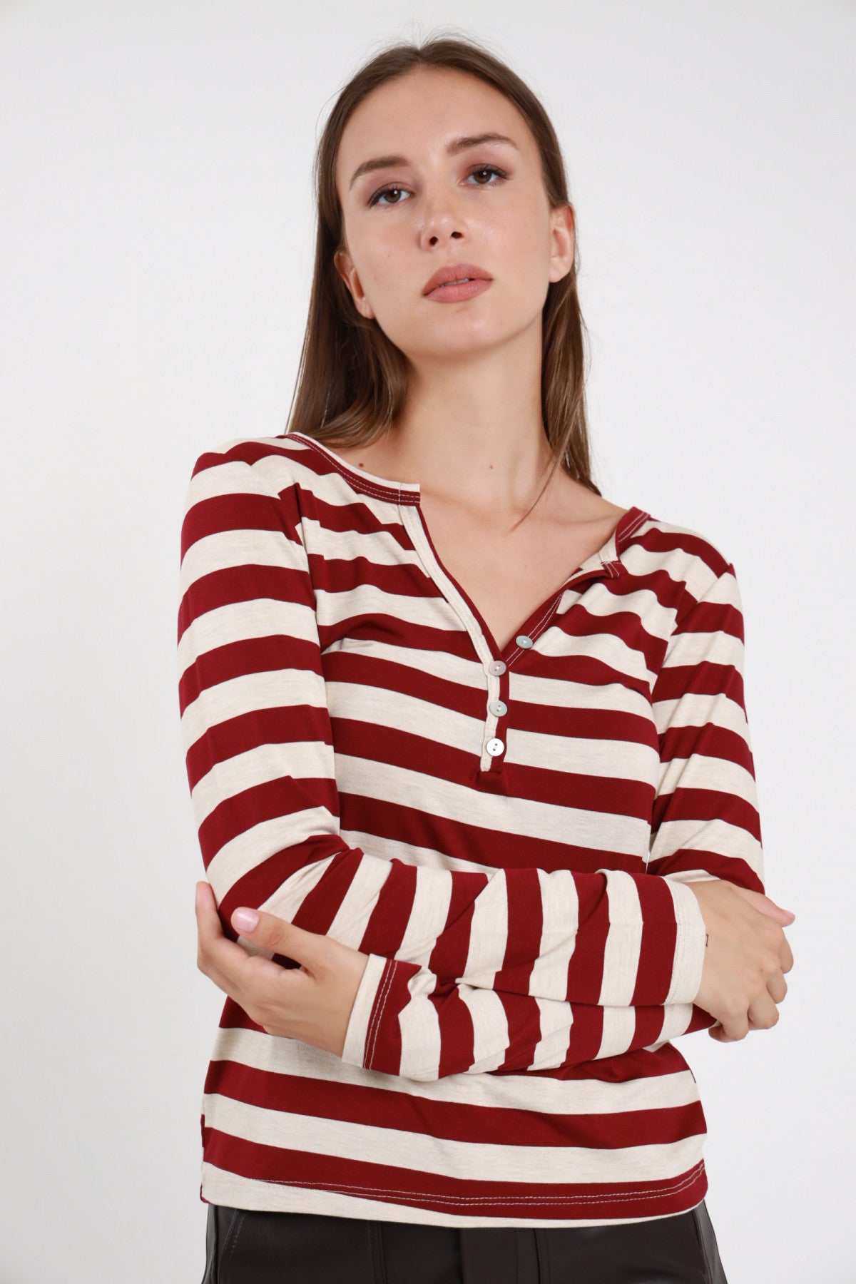 T-shirt Serafino Righe