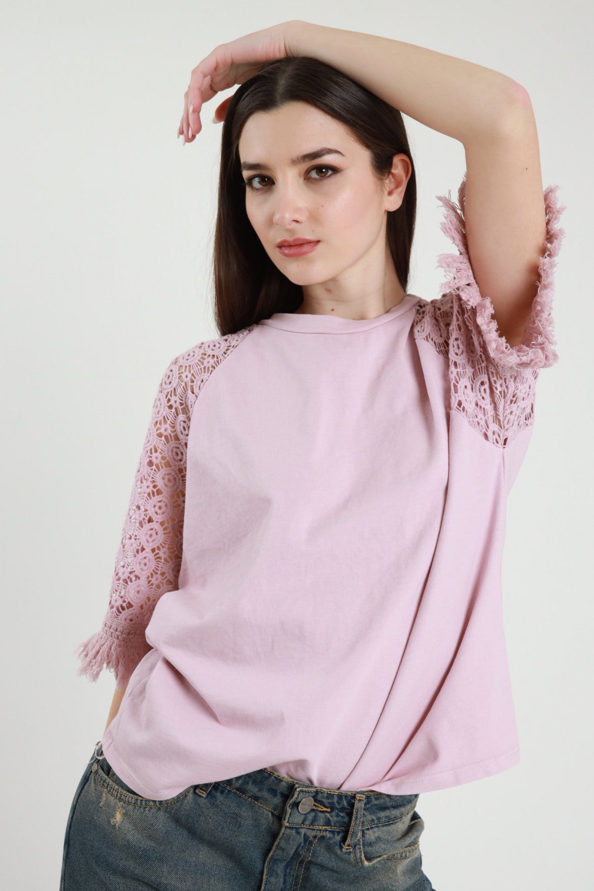 T-Shirt Maniche Crochet