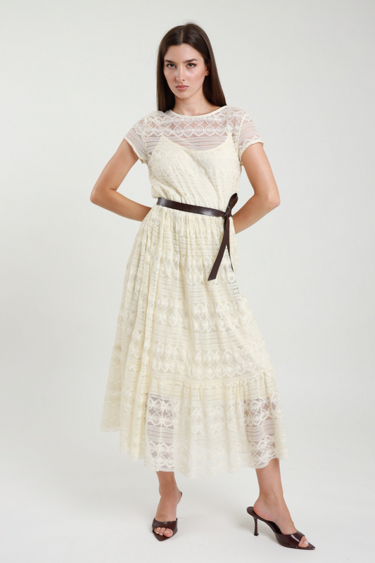 Abito Midi in Pizzo – Susy Mix